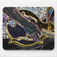 stilized guitar music song mousepad
