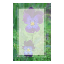 Still Alive Pansies Blank Stationery