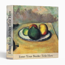 Still Jug And Fruit On A Table By Paul Cézanne 3 Ring Binder