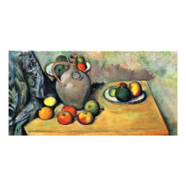 Still Jug And Fruit On A Table By Paul Cézanne Picture Card