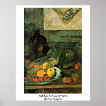 Still Life In Front Of Stitch By Paul Gauguin Poster