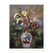 Still Life of a Vase of Flowers (pastel on paper) posters