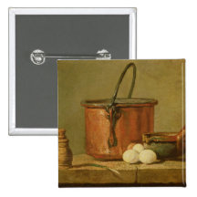 Still Life of Cooking Utensils, Cauldron Button