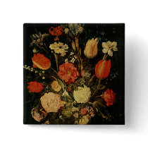 Still Life of Flowers Buttons