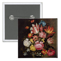 Still Life of Flowers in an Ovoid Vase buttons