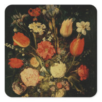 Still Life of Flowers Square Stickers