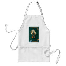 Still Life Old Violin, Harnett, Vintage Victorian Aprons