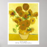 Still Life - Vase with Fifteen Sunflowers van gogh Poster