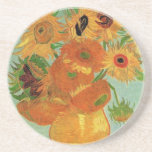 still life - vase with twelve sunflowers, van Gogh Coasters