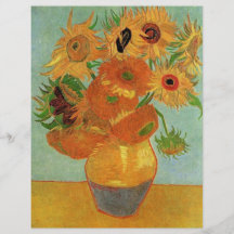 still life - vase with twelve sunflowers, van Gogh Custom Flyer