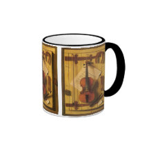Still Life Violin Music Harnett, Vintage Victorian Mugs