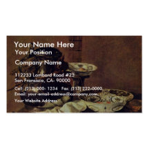 Still Life With A Tin Pot, And Two Porcelain Bowls Business Card Template