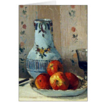 Still Life with Apples and Pitcher - Pissarro Greeting Cards