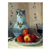 Still Life with Apples and Pitcher - Pissarro Post Card
