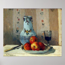 Still Life with Apples and Pitcher - Pissarro Print