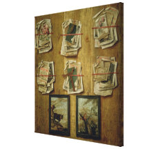 Still Life with Book Sheets and Pictures, 1783 Gallery Wrap Canvas