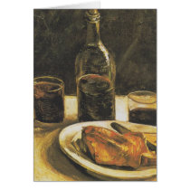 Still life with bottle, two glasses - Van Gogh cards