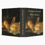 Still Life with Bread Tart and Ham, Giuseppe Recco 3 Ring Binder