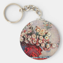 Still Life With Chrysanthemums By Claude Monet Keychains