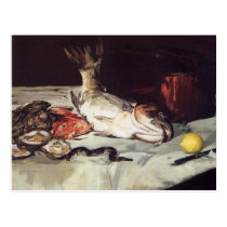 Still Life with Fish - Edouard Manet postcards