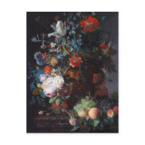 Still Life with Flowers and Fruit, Jan Van Huysum Post Cards