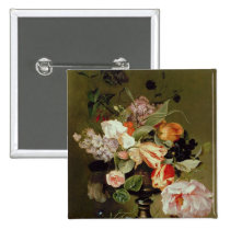 Still life with flowers buttons