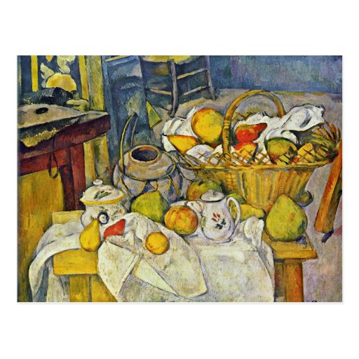 Still Life With Fruit Basket By Paul Cézanne Postcards