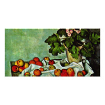Still Life With Fruit Geraniums Stock Photo Card Template