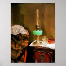 Still Life With Hurricane Lamp Posters