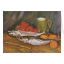 Still Life with mackerel, lemon and tomato - Gogh cards
