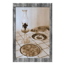 Still life with petrol lamp art photo