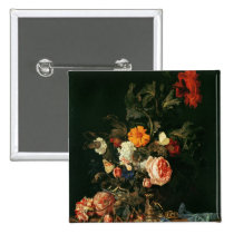 Still Life with Poppies and Roses buttons