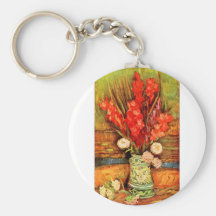 Still Life with red gladiolas by Van Gogh Key Chain
