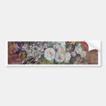 Still Life With Roses And Sunflowers By Vincent Va Bumper Stickers
