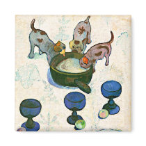 Still Life with Three Puppies, Paul Gauguin Fridge Magnets