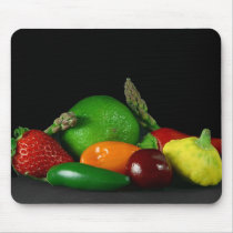 Still Lifevegetables Asparagus Limes Strawberries Mouse Mat