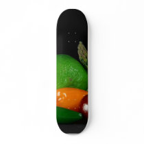 Still Lifevegetables Asparagus Limes Strawberries Skate Board