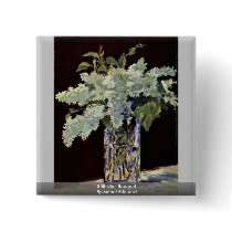 Still Lilac Bouquet By Manet Edouard Pinback Button