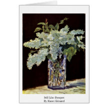 Still Lilac Bouquet By Manet Edouard Greeting Card