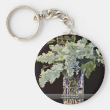 Still Lilac Bouquet By Manet Edouard Key Chain