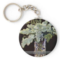Still Lilac Bouquet By Manet Edouard Key Chain