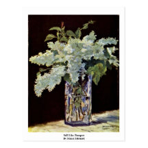 Still Lilac Bouquet By Manet Edouard Postcards