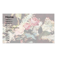 Still Lilacs And Roses By Manet Edouard Business Cards