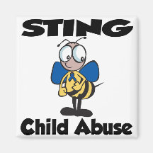 STING Child Abuse Fridge Magnet