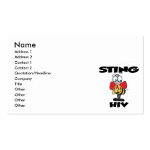 STING HIV BUSINESS CARD