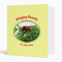 Stinging Beauty Cow Killer Wasp Vinyl Binder