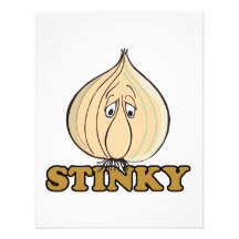 stinky sad garlic face custom invitations