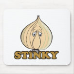 stinky sad garlic face mousepad