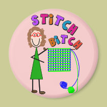 "Stitch Bitch" Knit Lovers Gifts--Stick Person magnets