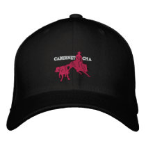 Stitch Cabernet CHA Noir Casquette Rose Embroidered Hat
